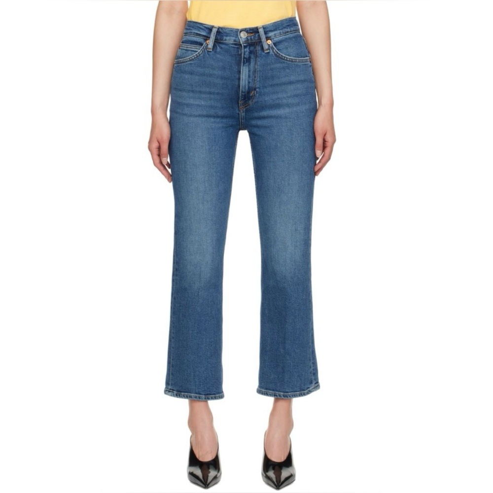 REDONE 90’s-Mid 70’s Cropped High Rise Women's Blue Denim Jeans Size 26 - Picture 1 of 15